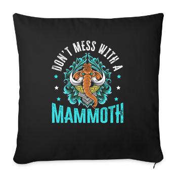 Mammouth Elephant Wildlife Extinct Animal Lover Lover - Housse de coussin décorative 45 x 45 cm - noir - Devant
