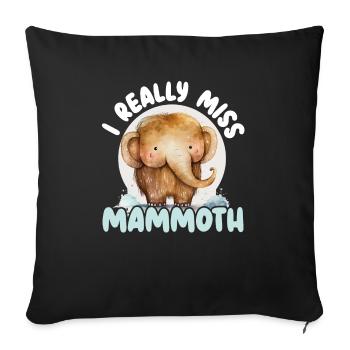 Mammouth Elephant Wildlife Extinct Animal Lover Lover - Housse de coussin décorative 45 x 45 cm - noir - Devant