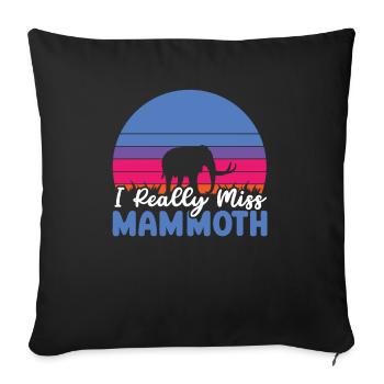 Mammouth Elephant Wildlife Extinct Animal Lover Lover - Housse de coussin décorative 45 x 45 cm - noir - Devant