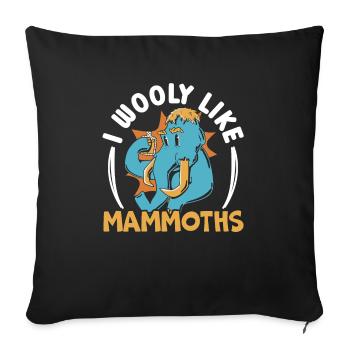 Mammouth Elephant Wildlife Extinct Animal Lover Lover - Housse de coussin décorative 45 x 45 cm - noir - Devant