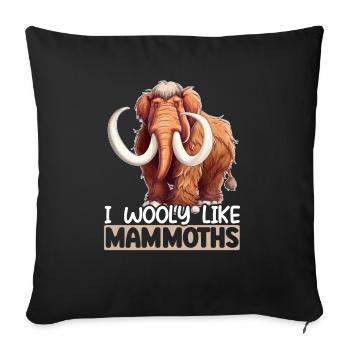 Mammouth Elephant Wildlife Extinct Animal Lover Lover - Housse de coussin décorative 45 x 45 cm - noir - Devant