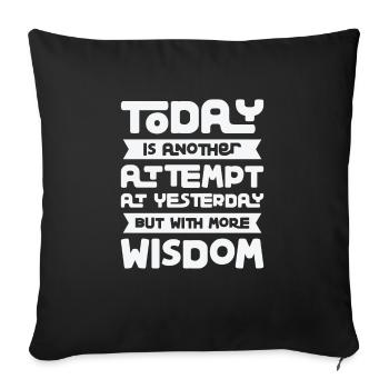 Connaissance motivatrice de la sagesse motivationnelle - Housse de coussin décorative 45 x 45 cm - noir - Devant
