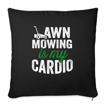 Lawn Mower Mowing Landscaping Landscaper - Sofa pillowcase 17,3'' x 17,3'' (45 x 45 cm) - black - Front