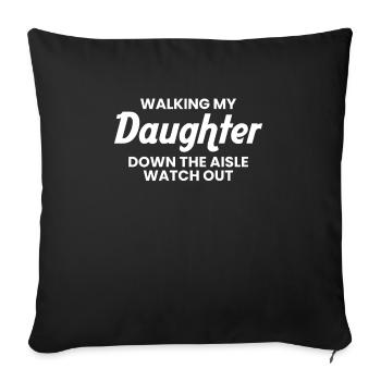 Père De La Chemise de la mariée Cadeau Père de mariage - Housse de coussin décorative 45 x 45 cm - noir - Devant