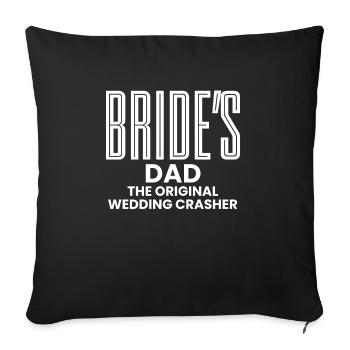 Père De La Chemise de la mariée Cadeau Père de mariage - Housse de coussin décorative 45 x 45 cm - noir - Devant