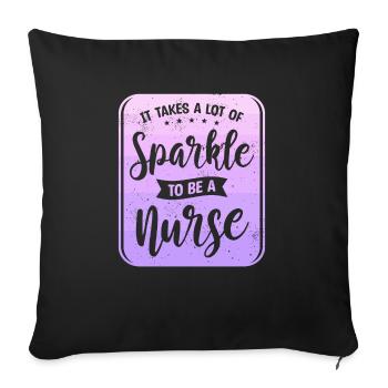 Il faut beaucoup d’éclat pour être infirmière infirmière infirmière - Housse de coussin décorative 45 x 45 cm - noir - Devant