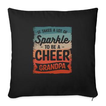 Il faut beaucoup d’éclat pour être un grand-père acclamé - Housse de coussin décorative 45 x 45 cm - noir - Devant
