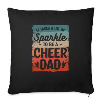 Il faut beaucoup d’éclat pour être un père acclamé - Housse de coussin décorative 45 x 45 cm - noir - Devant