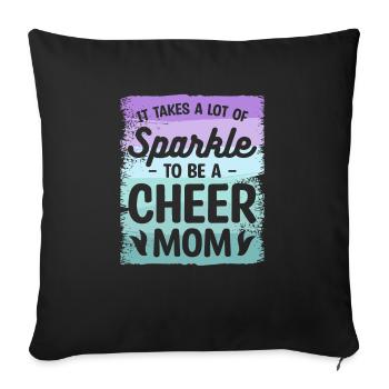 Il faut beaucoup d’éclat pour être une maman acclamée - Housse de coussin décorative 45 x 45 cm - noir - Devant