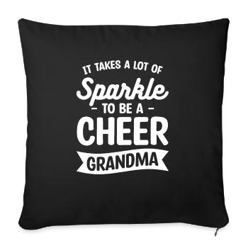 Il faut beaucoup d’éclat pour être une grand-mère acclamée - Housse de coussin décorative 45 x 45 cm - noir - Devant