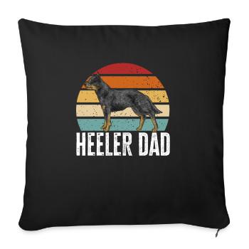 Australian Cattle Dog Red Blue Heeler - Sofakissenbezug 45 x 45 cm - Schwarz - Vorne