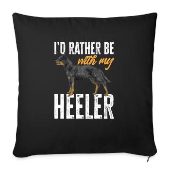 Australian Cattle Dog Red Blue Heeler - Sofa pillowcase 17,3'' x 17,3'' (45 x 45 cm) - black - Front