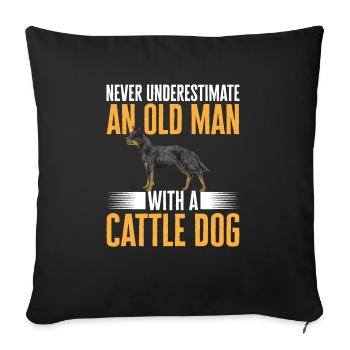 Australian Cattle Dog Red Blue Heeler - Sofa pillowcase 17,3'' x 17,3'' (45 x 45 cm) - black - Front