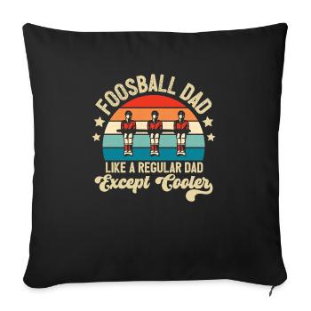 Table Soccer Player Retro Foosball Dad Vintage - Sofa pillowcase 17,3'' x 17,3'' (45 x 45 cm) - black - Front