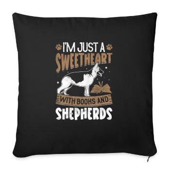Sheepdog - Sofa pillowcase 17,3'' x 17,3'' (45 x 45 cm) - black - Front