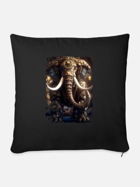Mammut - Sofakissenbezug 45 x 45 cm - Schwarz