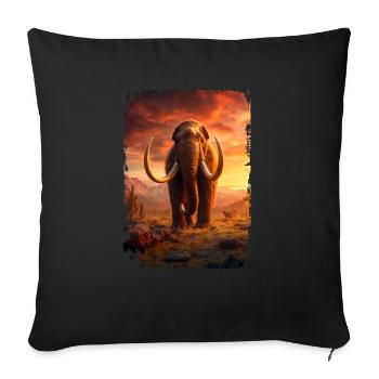 Mammouth - Housse de coussin décorative 45 x 45 cm - noir - Devant