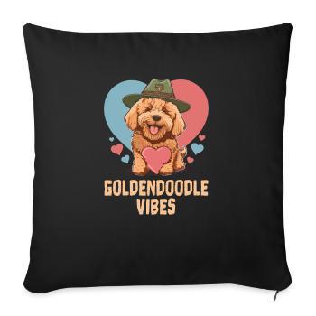Goldendoodle Vibes Cute Dog Mom Golden Doodle Dog - Sofakissenbezug 45 x 45 cm - Schwarz - Vorne