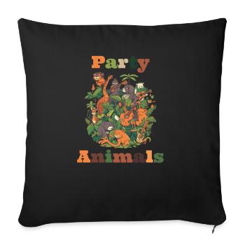 Wild Party Animals Music Band - Sofa pillowcase 17,3'' x 17,3'' (45 x 45 cm) - black - Front