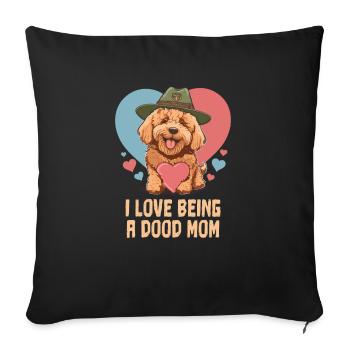 I Love Being A Doodle Mom Goldendoodle Dog Mom - Sofa pillowcase 17,3'' x 17,3'' (45 x 45 cm) - black - Front