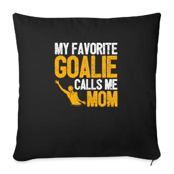 Mon gardien de but préféré m’appelle Mama Water Polo - Housse de coussin décorative 45 x 45 cm - noir - Devant