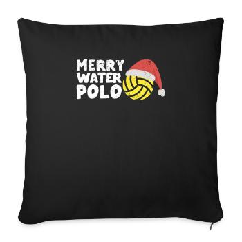 Fröhliche Wasserball Spieler Fan Trainer Weihnacht - Sofakissenbezug 45 x 45 cm - Schwarz - Vorne