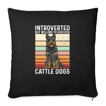 Australian Cattle Dog Red Blue Heeler - Sofa pillowcase 17,3'' x 17,3'' (45 x 45 cm) - black - Front