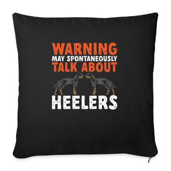 Australian Cattle Dog Red Blue Heeler - Sofa pillowcase 17,3'' x 17,3'' (45 x 45 cm) - black - Front