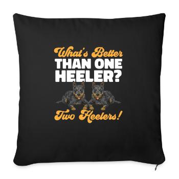 Australian Cattle Dog Red Blue Heeler - Sofa pillowcase 17,3'' x 17,3'' (45 x 45 cm) - black - Front