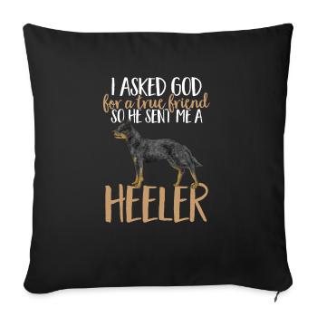 Australian Cattle Dog Red Blue Heeler - Sofa pillowcase 17,3'' x 17,3'' (45 x 45 cm) - black - Front