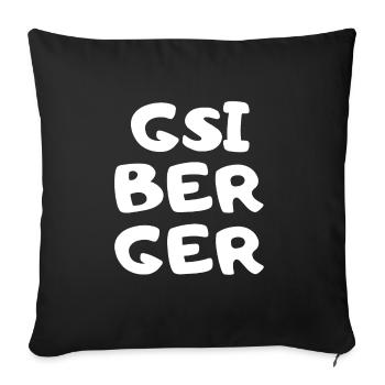 GSIBERGER - Housse de coussin décorative 45 x 45 cm - noir - Devant
