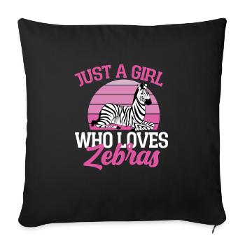 Zebra - Sofa pillowcase 17,3'' x 17,3'' (45 x 45 cm) - black - Front
