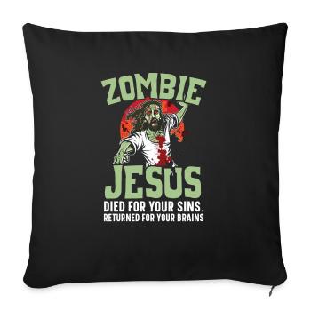 Atheism Anti-Religion Agnostic Freethinker Atheist - Sofa pillowcase 17,3'' x 17,3'' (45 x 45 cm) - black - Front