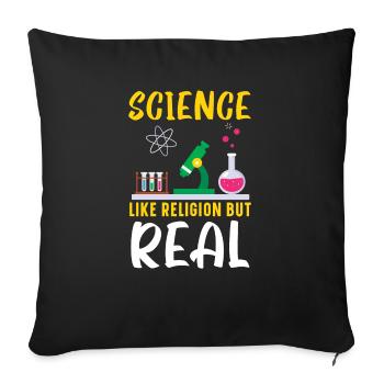 Atheism Anti-Religion Agnostic Freethinker Atheist - Sofa pillowcase 17,3'' x 17,3'' (45 x 45 cm) - black - Front