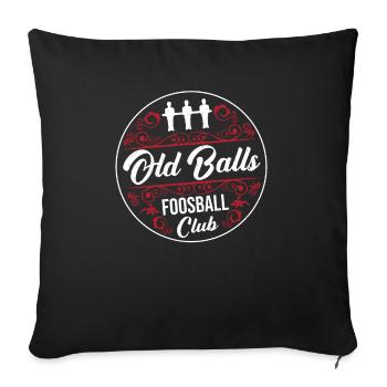 Funny Old Balls Foosball Club Table Soccer Player - Sofa pillowcase 17,3'' x 17,3'' (45 x 45 cm) - black - Front