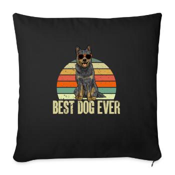 Australian Cattle Dog Red Blue Heeler - Sofa pillowcase 17,3'' x 17,3'' (45 x 45 cm) - black - Front