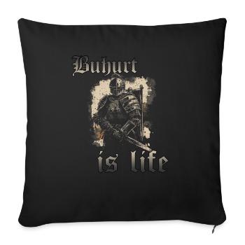 Buhurt Is Life Knight Games HEMA Knight Tournament - Housse de coussin décorative 45 x 45 cm - noir - Devant