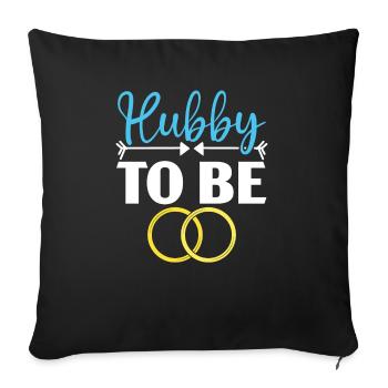 Mariage le jour du mariage des mariés Mariage juste marié - Housse de coussin décorative 45 x 45 cm - noir - Devant
