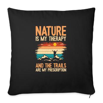Hiking Camping Mountain Hiker - Sofa pillowcase 17,3'' x 17,3'' (45 x 45 cm) - black - Front