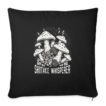 Shiitake Pilz Wald Pilz Shiitake Moral Vegan Umami - Sofakissenbezug 45 x 45 cm - Schwarz - Vorne