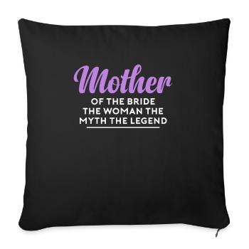 Brides Mom Mother Of The Bride Brautmutter Shirt - Sofakissenbezug 45 x 45 cm - Schwarz - Vorne