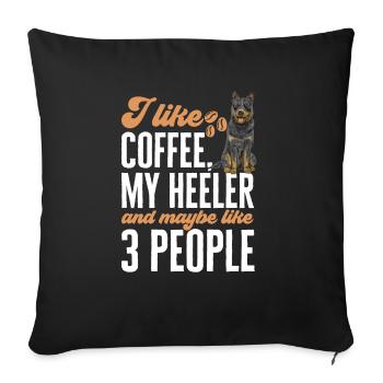 Australian Cattle Dog Red Blue Heeler - Sofa pillowcase 17,3'' x 17,3'' (45 x 45 cm) - black - Front