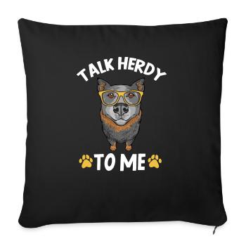 Australian Cattle Dog Red Blue Heeler - Sofa pillowcase 17,3'' x 17,3'' (45 x 45 cm) - black - Front