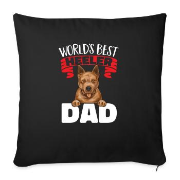Australian Cattle Dog Red Blue Heeler - Sofa pillowcase 17,3'' x 17,3'' (45 x 45 cm) - black - Front