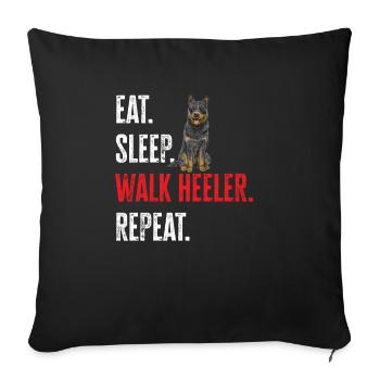 Australian Cattle Dog Red Blue Heeler - Sofa pillowcase 17,3'' x 17,3'' (45 x 45 cm) - black - Front