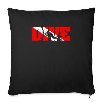 Diving Diving Diving Snorkelers Snorkeling - Sofa pillowcase 17,3'' x 17,3'' (45 x 45 cm) - black - Front