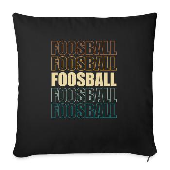 Retro Table Soccer Player Vintage Foosball - Sofa pillowcase 17,3'' x 17,3'' (45 x 45 cm) - black - Front