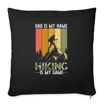 Wandern Berge Klettern Wandertrek Ich liebe Wandern - Sofakissenbezug 45 x 45 cm - Schwarz - Vorne