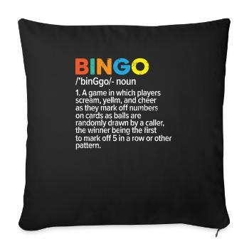Bingo Player Bingo Caller Bing Lover Casino - Sofa pillowcase 17,3'' x 17,3'' (45 x 45 cm) - black - Front