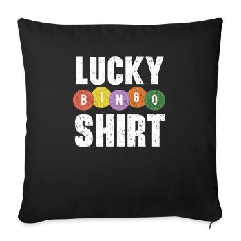 Bingo Player Bingo Caller Bing Lover Casino - Sofa pillowcase 17,3'' x 17,3'' (45 x 45 cm) - black - Front